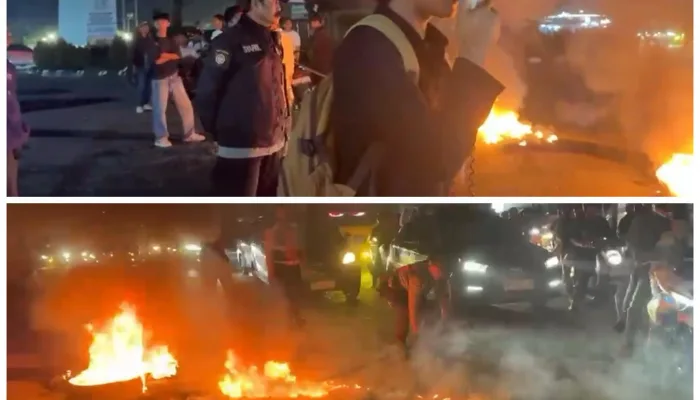 Pasca Aksi Demonstrasi Tolak Kenaikan BBM, Ruas Jalan di Bundaran Tank Kendari Mengalami Kerusakan