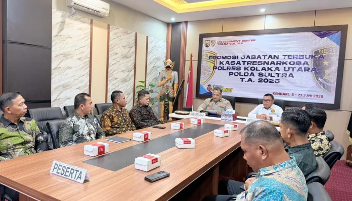 Biro SDM Polda Sultra Gelar Assessment Center Promosi Jabatan Terbuka Kasatresnarkoba Polres Kolaka Utara