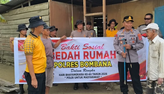 Polres Bombana Rampungkan Bedah Rumah Warga di Desa Lantawonua, Siap Diserahkan pada Puncak HUT Bhayangkara ke-80
