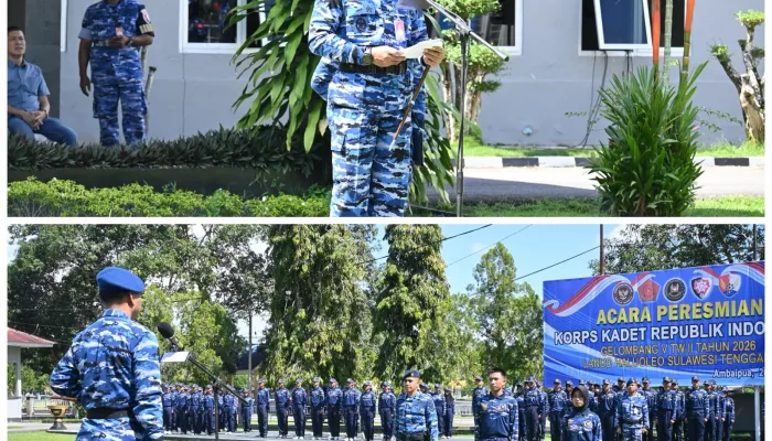 Danlanud Haluoleo Resmikan KKRI, Bentuk Generasi Muda Berkarakter dan Berjiwa Nasionalis