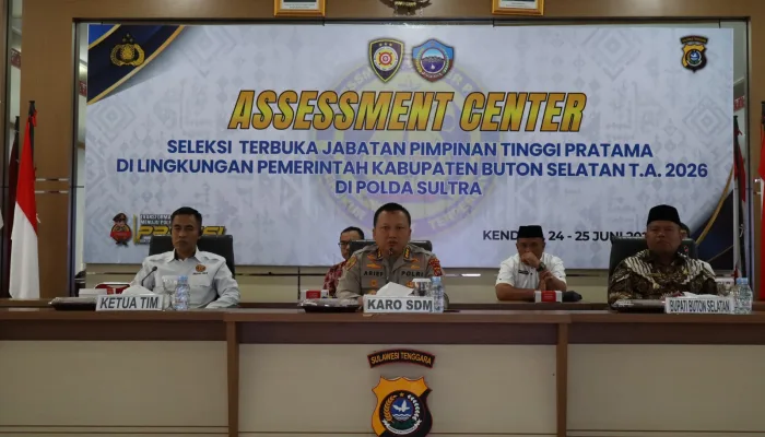 Biro SDM Polda Sultra Gelar Assessment Center Seleksi Terbuka JPT Pratama Pemkab Buton Selatan 2026