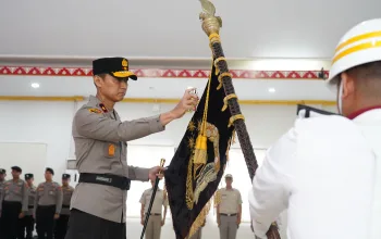 Kapolda Sultra Pimpin Upacara Pemuliaan Pataka Dharma Cakti Raharja Jelang Hari Bhayangkara Ke 80