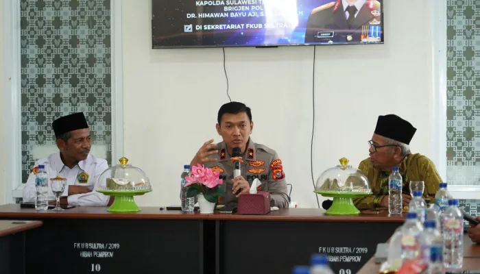 Semangat Hari Bhayangkara ke-80, Kapolda Sultra Silaturahmi Perkuat Sinergi dengan FKUB Sultra