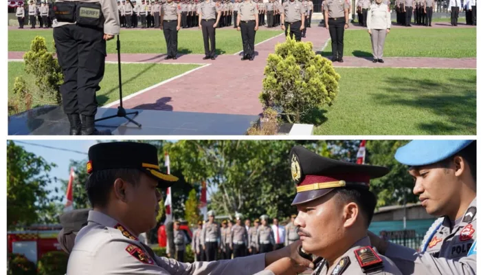 Polresta Kendari Gelar Upacara Kenaikan Pangkat, 83 Personel Naik Setingkat Lebih Tinggi
