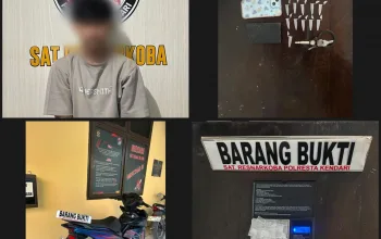 Polisi Tangkap Pria di Kendari, Sita 17 Saset Sabu dan Timbangan Digital