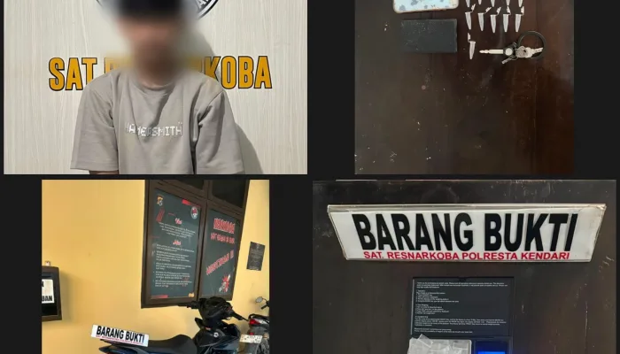 Polisi Tangkap Pria di Kendari, Sita 17 Saset Sabu dan Timbangan Digital