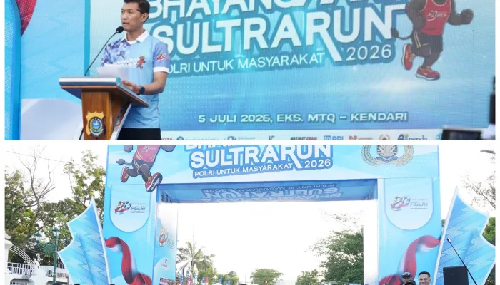 Bhayangkara Sultra Run 2026 Bersama Masyarakat, Polda Sultra Luncurkan Simpul