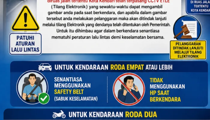 Waspada Tilang Elektronik, Dirlantas Polda Sultra Imbau Pengendara Tertib Berlalu Lintas di Kendari