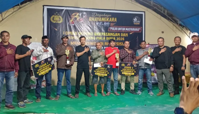Meriahkan Hari Bhayangkara ke-80, Polsek Ranomeeto Polresta Kendari Gelar Lomba Domino dan Nobar Piala Dunia