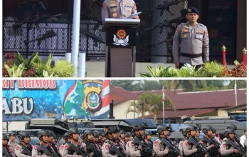 Kapolda Sultra Tekankan Kesiapsiagaan dan Profesionalisme Personel Saat Pimpin Apel Pengarahan di Mako Satbrimob 5 IMG 20260709 WA0013