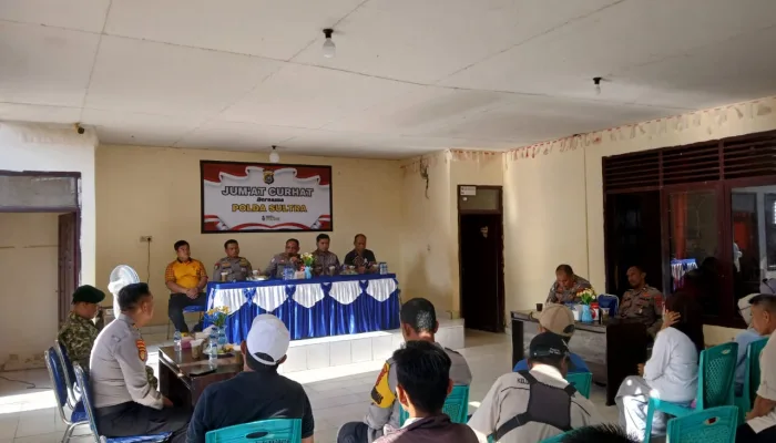 Jumat Curhat di Rahandouna, Ditlantas Polda Sultra Serap Aspirasi Warga Soal Balap Liar hingga Gangguan Kamtibmas