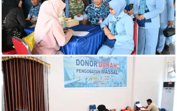 Peringati Hari Bakti ke-79 TNI AU, Lanud Haluoleo Gelar Donor Darah dan Pengobatan Massal