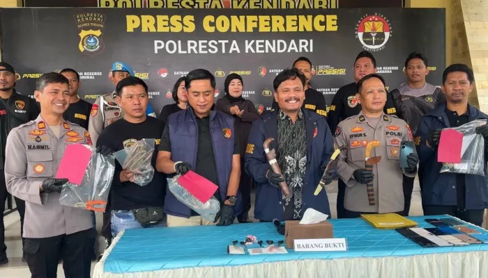 Satreskrim Polresta Kendari Ungkap Sejumlah Kasus Kriminal Selama Juli 2026