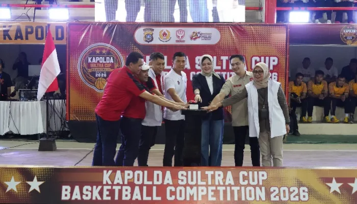 Kompetisi Basket Kapolda Sultra Cup 2026 Resmi Bergulir, Diikuti 60 Tim
