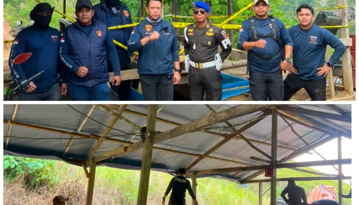 Ditreskrimsus Polda Sultra Tindak Dugaan Tambang Ilegal di Bombana, Puluhan Mesin Diamankan