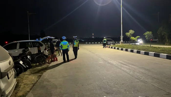 Ditlantas Polda Sultra Intensifkan Patroli Malam Akhir Pekan di Sejumlah Titik Keramaian Kendari