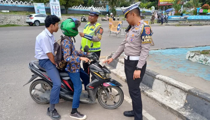 Satlantas Polres Kolaka Tindak 16 Pelanggar Lalu Lintas di Hari Pertama KRYD